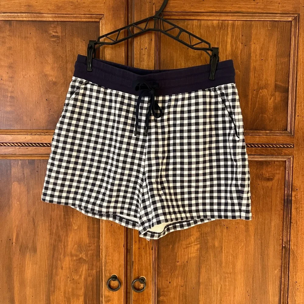 Draper James Blue/White Checkered Drawstring Shorts w/Pockets -Size M - Like New - Picture 8 of 9